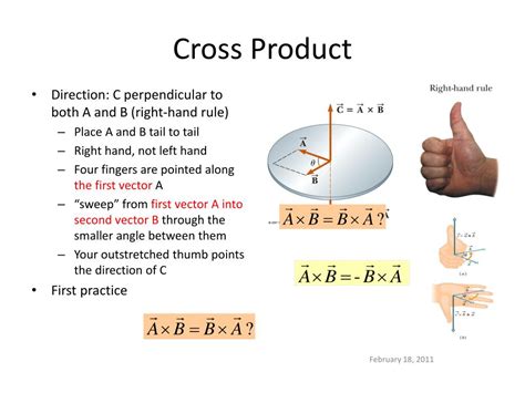 what does the cross product tell us